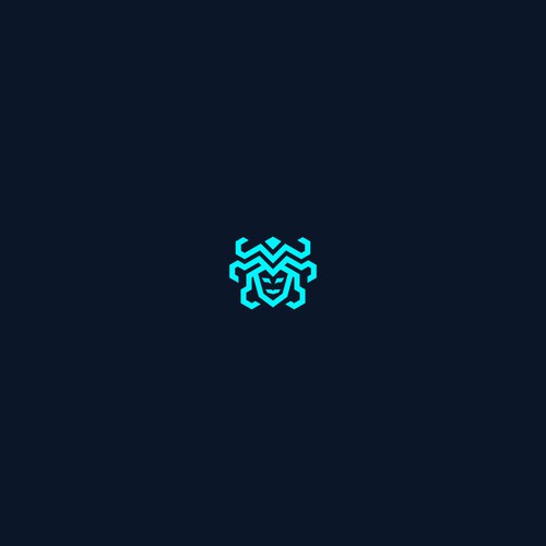 Flat medusa logo concept