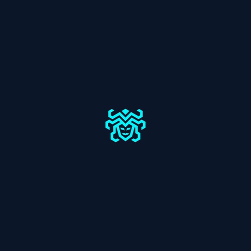 Flat medusa logo concept