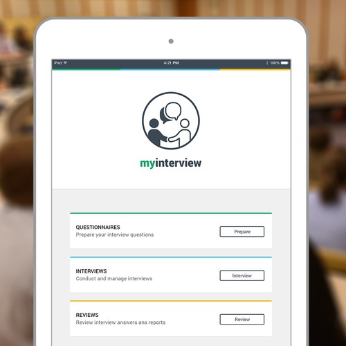 iPad app for interview management