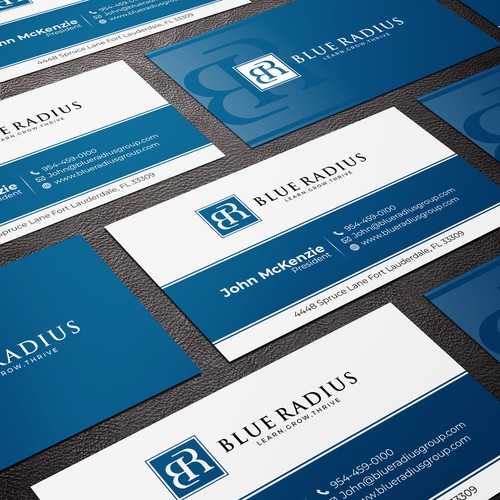 Blue Radius Business Card Design