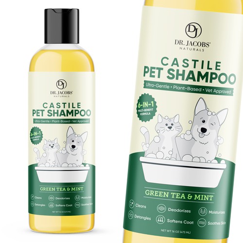 DR JACOBS CASTILE PET SHAMPOO Packaging