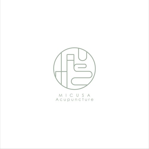 Traditional Chinese aesthetic logo design for MICUSA Acupuncture