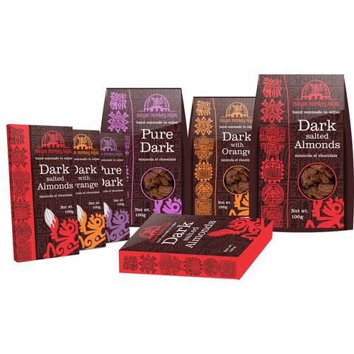 Mayan Monkey Mijas - Chocolate Factory - Product Packaging