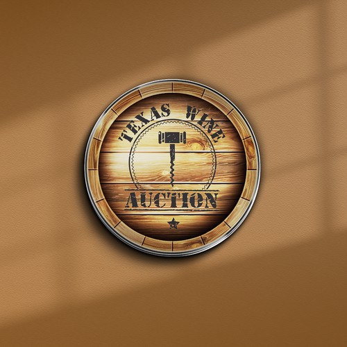 Wine auction logo concept