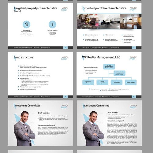 Create a clean, professional PPT template to market Real Estate Investment Fund to investors