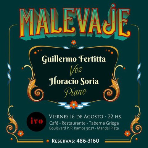 Afiche para concierto de tango
