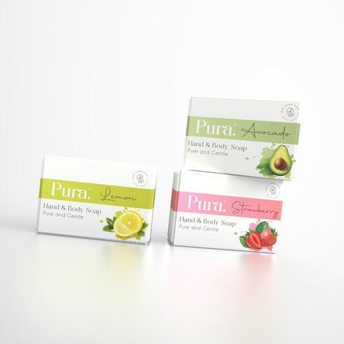 Pura Hand and Body Soap Brand Identity and Packaging design