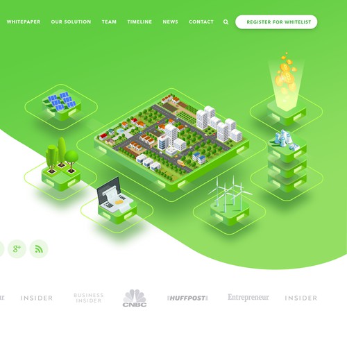 Green Energy Crypto Blockchain Website Design