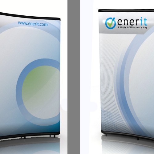 Exhibition stand panel design for energy management consultants