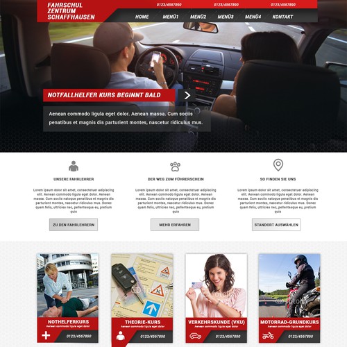 Website Concept for a driving license School