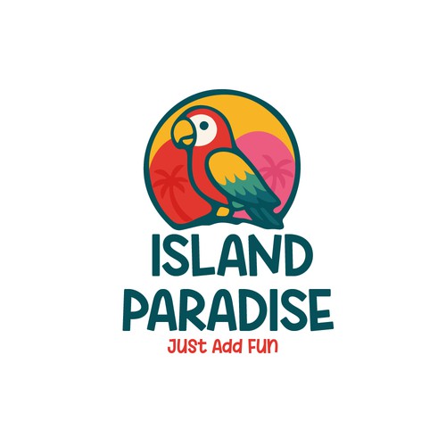 Fun parrot mascot logo