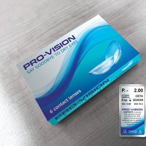 Product box for contact lenses