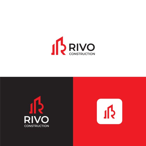 Rivo Construction Logo Design