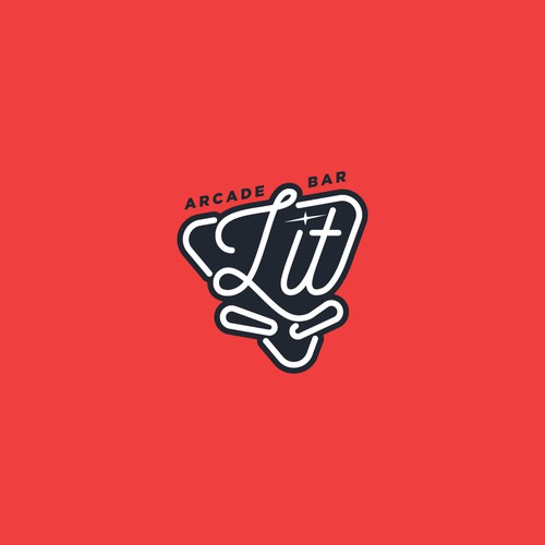 Logo concept for Lit Arcade Bar