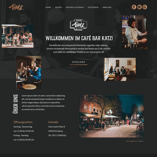 cafe wordpress website design