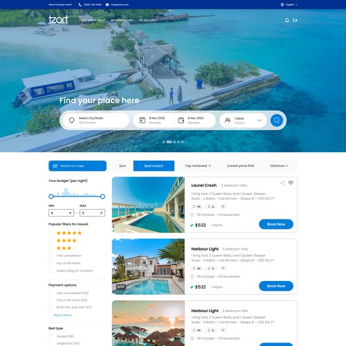 Hotel and Resort Website