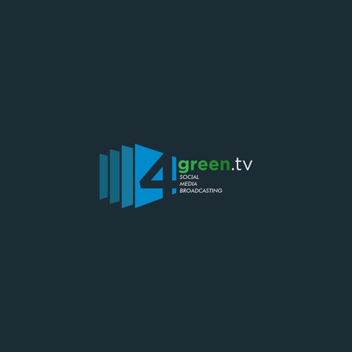 simple and clean logo for fourgreen.TV