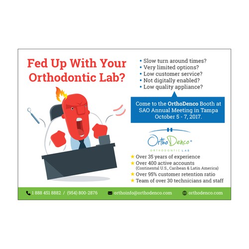 Orthodontic lab postcard