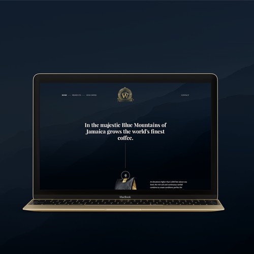 Landingpage for coffee