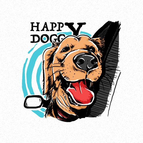Happy Doggy T Shirt Design!