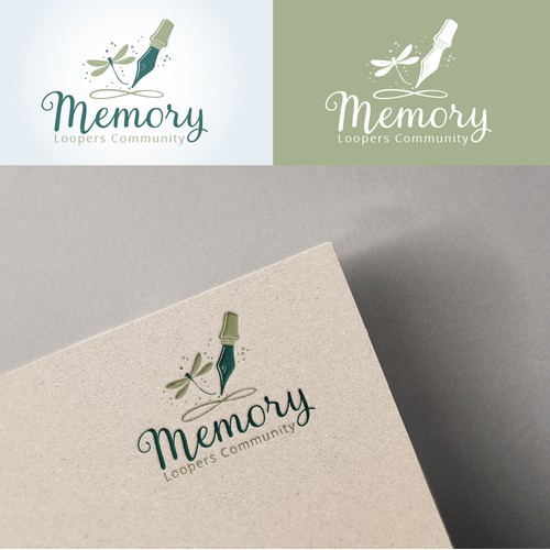 „Memory“ Logo mit Füllfeder & Libelle für die Loopers Community