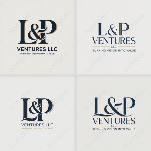 Looking for something nice and simple and classy with blue and gold trim for a venture/holdings company.