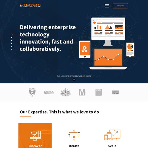 Terem Technologies Redesign  homepage.