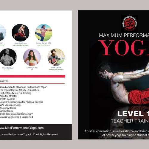 Create Front & Back Cover for Yoga Fitness Training Manual