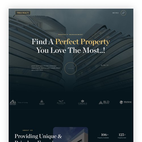 Homepage design