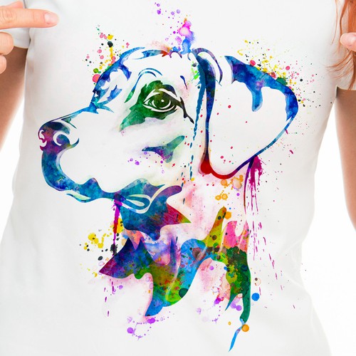 Dog Bright Water Colors