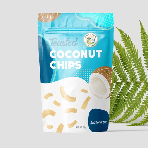 Product packaging for coconut chips