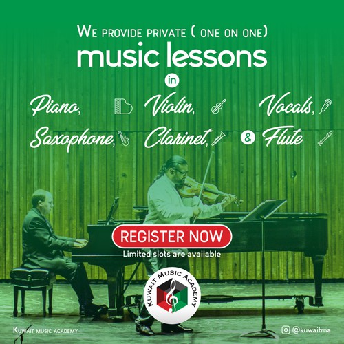 Attractive Instagram Ad Post for a Music School