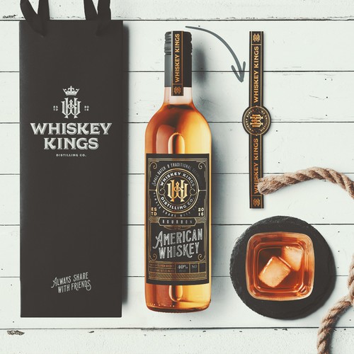 Whiskey Distillery label design