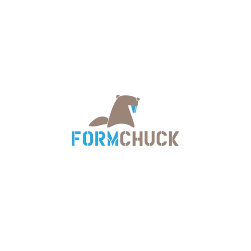 Create a cute woodchuck animal logo for FormChuck