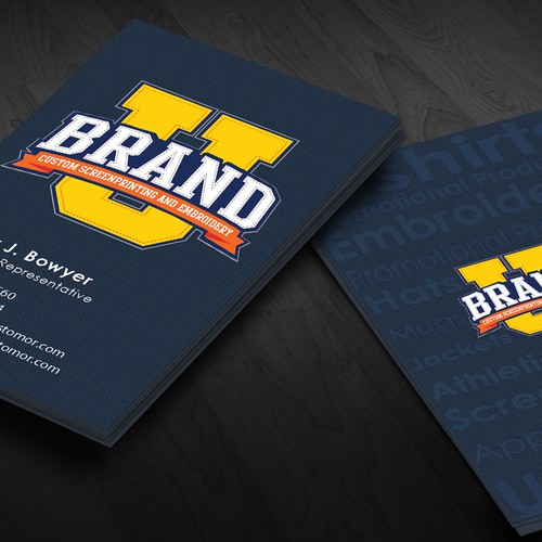 BrandU needs a new business card design.