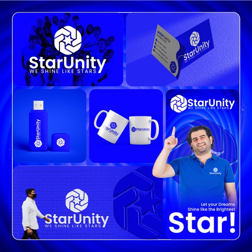 StarUnity Logo and Brand Identity Design.