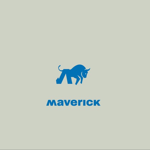 Need a modern abstract bull and M logo for our concrete construction company named Maverick.