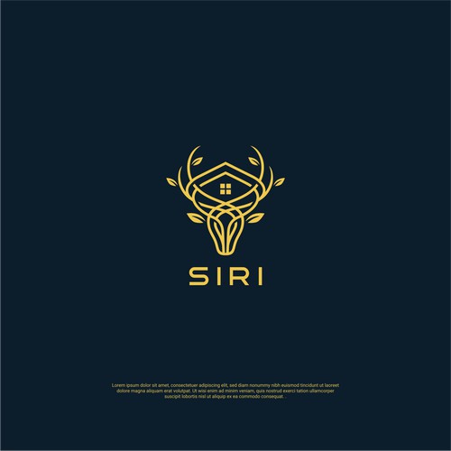 Logo with abstract head deer