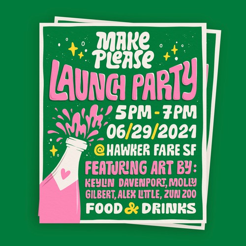 Launch Party Poster for Makeplease
