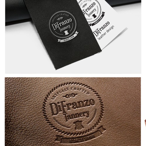 Create a classy - artisanal - rugged -badge style- logo design forDiFranzo Leather, an Italian artisan leather company