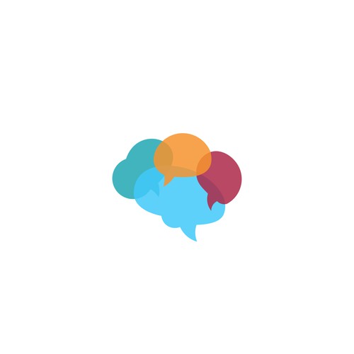 chat brain color logo
