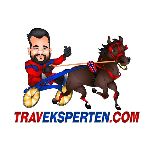 Caricature for a trotting expert web site