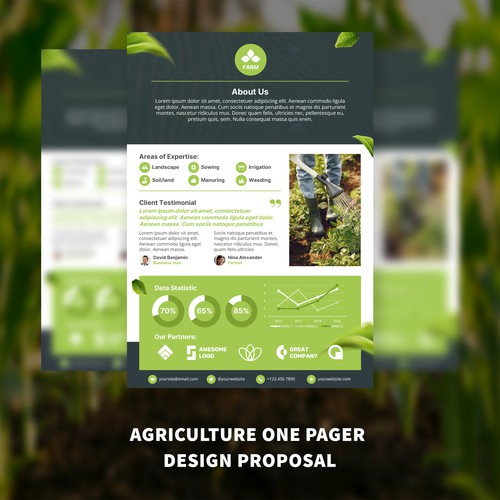 Agriculture One-Pager Design