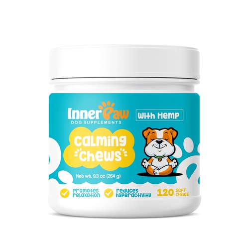 Dog Health Supplement Chews Label Designs