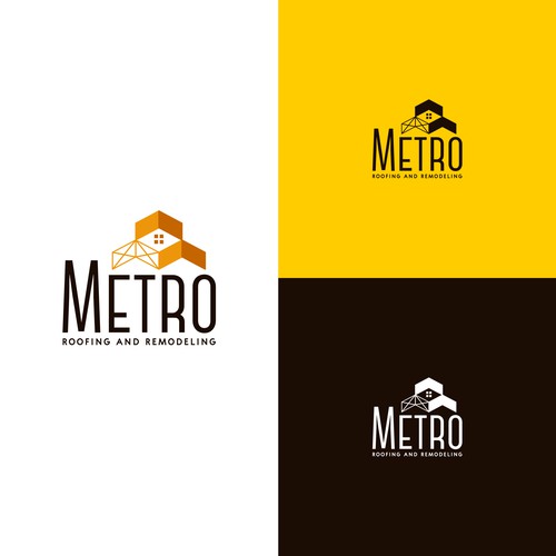 Kickass logo for metro roofing and remodeling