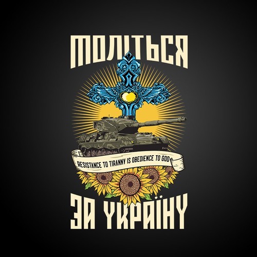 Pray For Ukraine T-Shirt Design