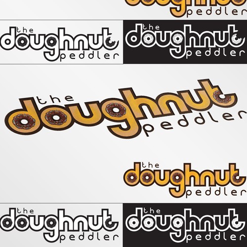 bold logo for doughnut peddler