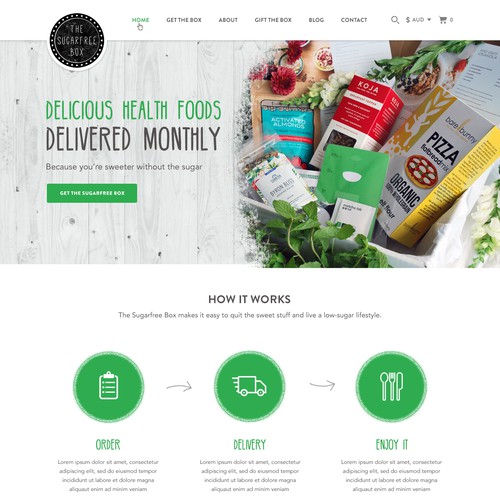 Help The Sugar Free Box Create A New Home Page