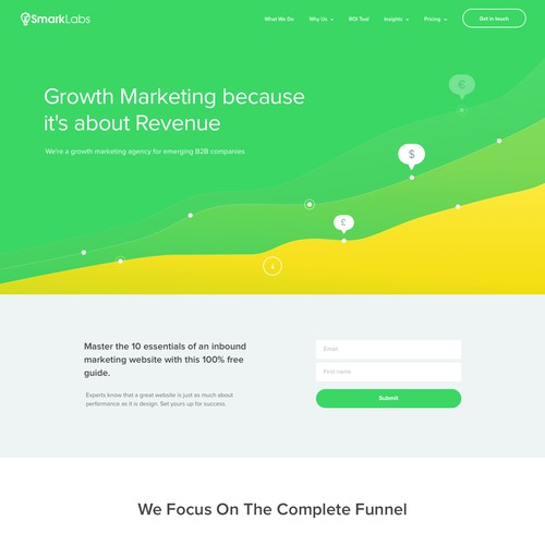 Smarklabs landing page concept