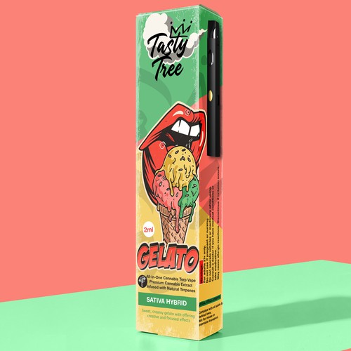 Packaging for a Gelato Flavored Vape Pen